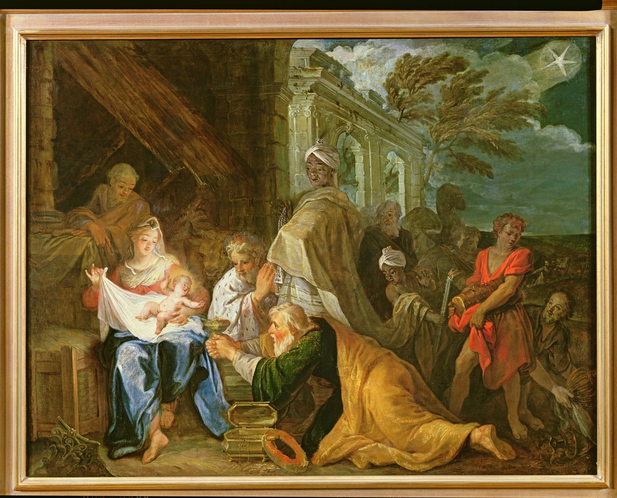 Klanění tří králů, 1708 od Claude Verdot