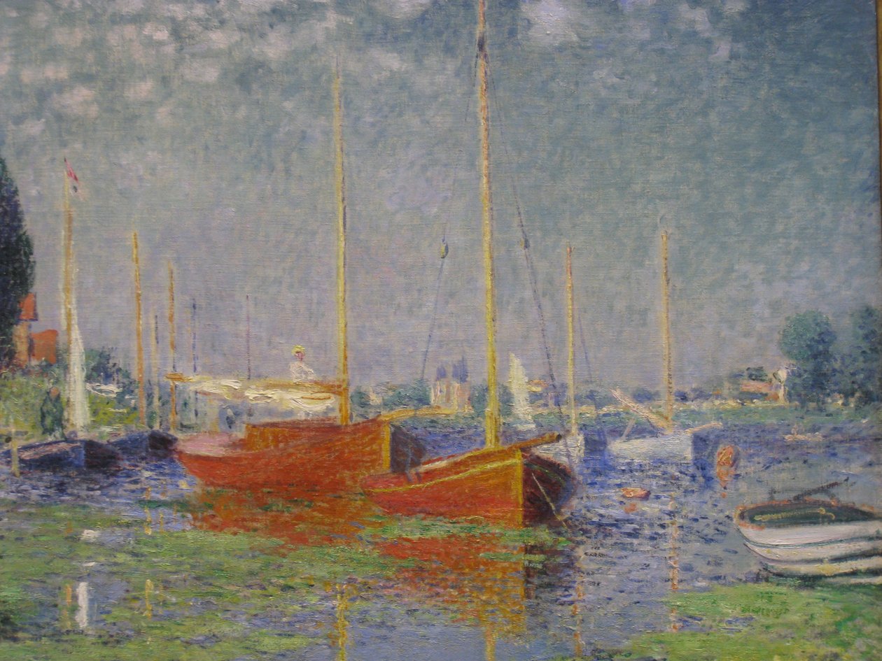 Červené lodě v Argenteuil od Claude Monet