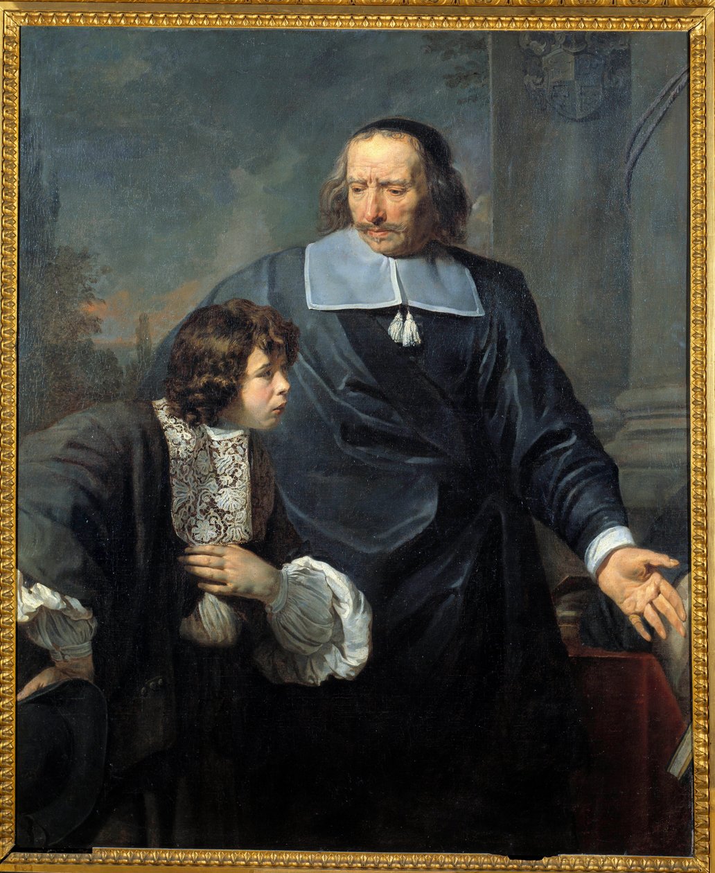 Učitel a jeho žák. Obraz od Clauda Lefebvrea (1632-1675) od Claude (after) Lefebvre