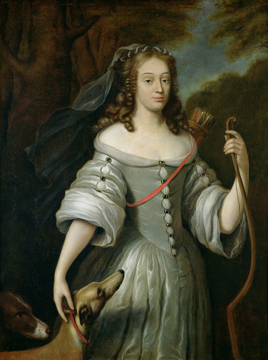 Portrét Francoise Louise de la Baume le Blanc (1644-1710) vévodkyně z Vaujour, známá také jako Mademoiselle de la Valliere (olej na plátně) od Claude (attr. to) Lefebvre