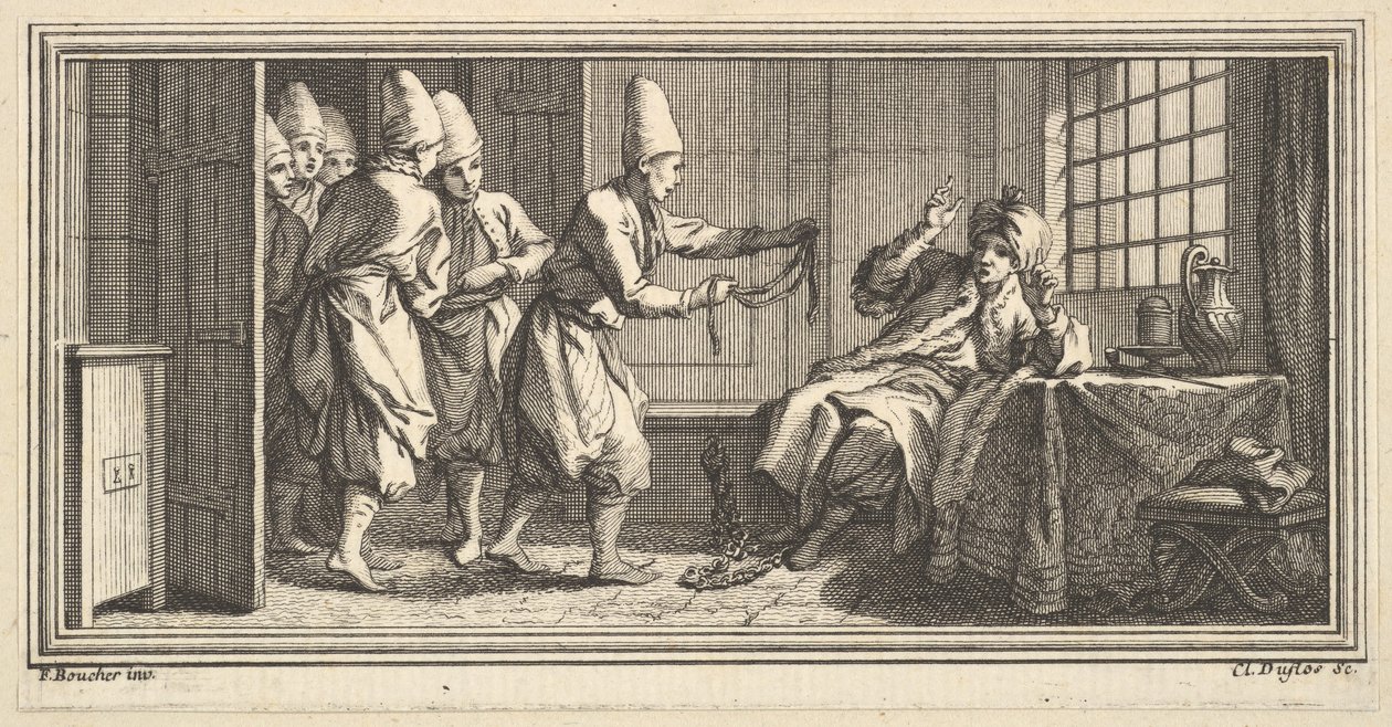 Přinášení lana zajatci, 1746-47. od Claude Augustin Duflos