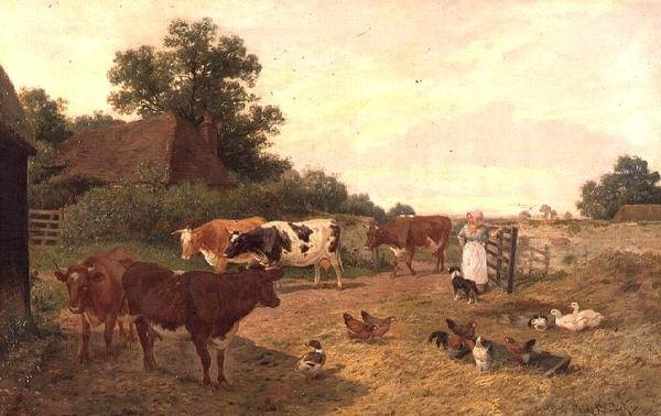 Scéna z Kentish Farm, Doba dojení od Claude Clark