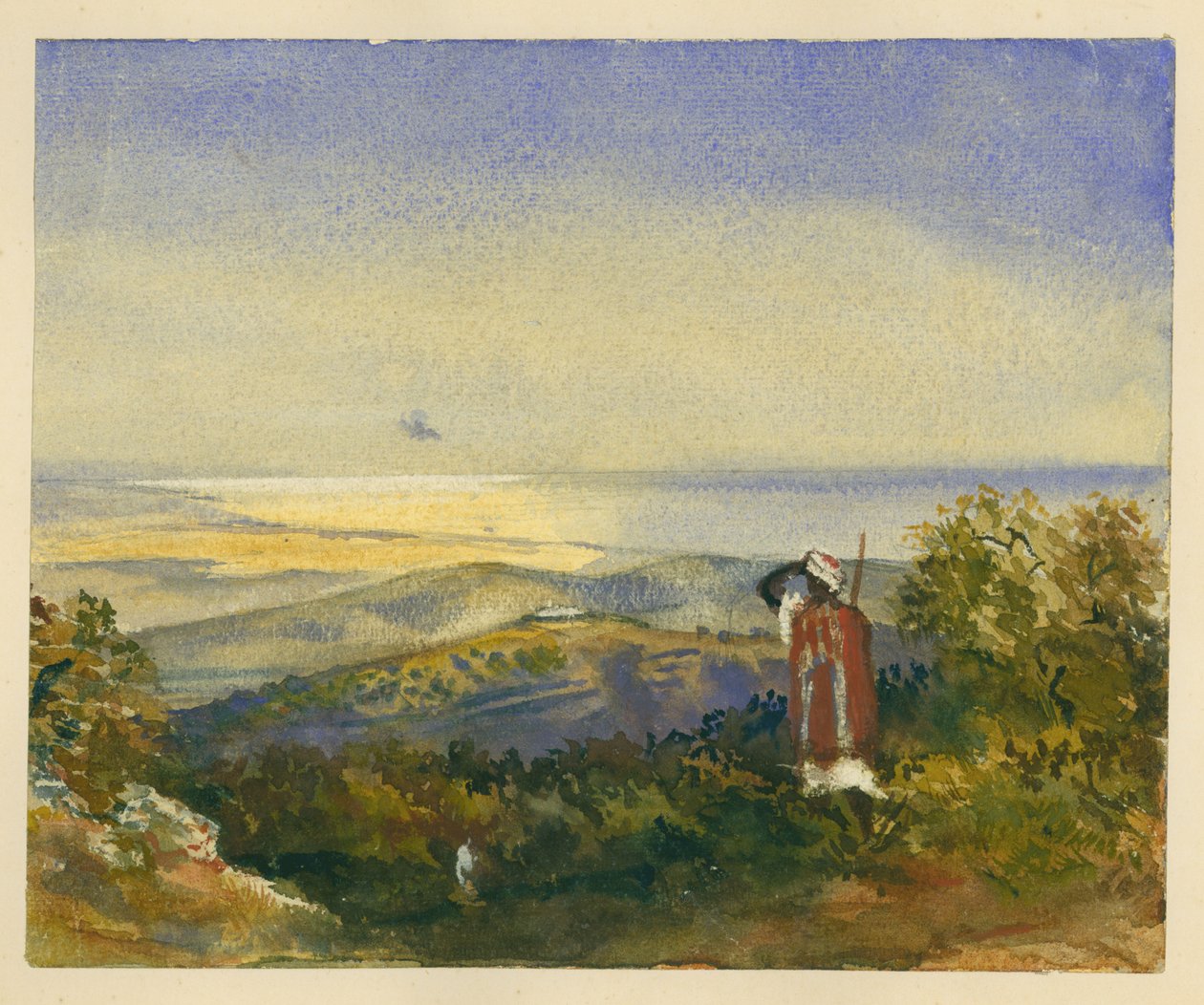 Mahrakah, Carmel (wc a tužka na papíře) od Claude Conder