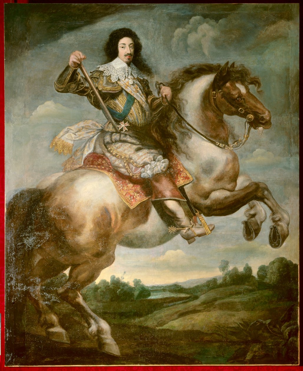 Jezdecký portrét Ludvíka XIII. (1601-1643) Obraz Clauda Derueta (1588-1662) 17. století Sun. 3,13 x 2,40 m od Claude Deruet