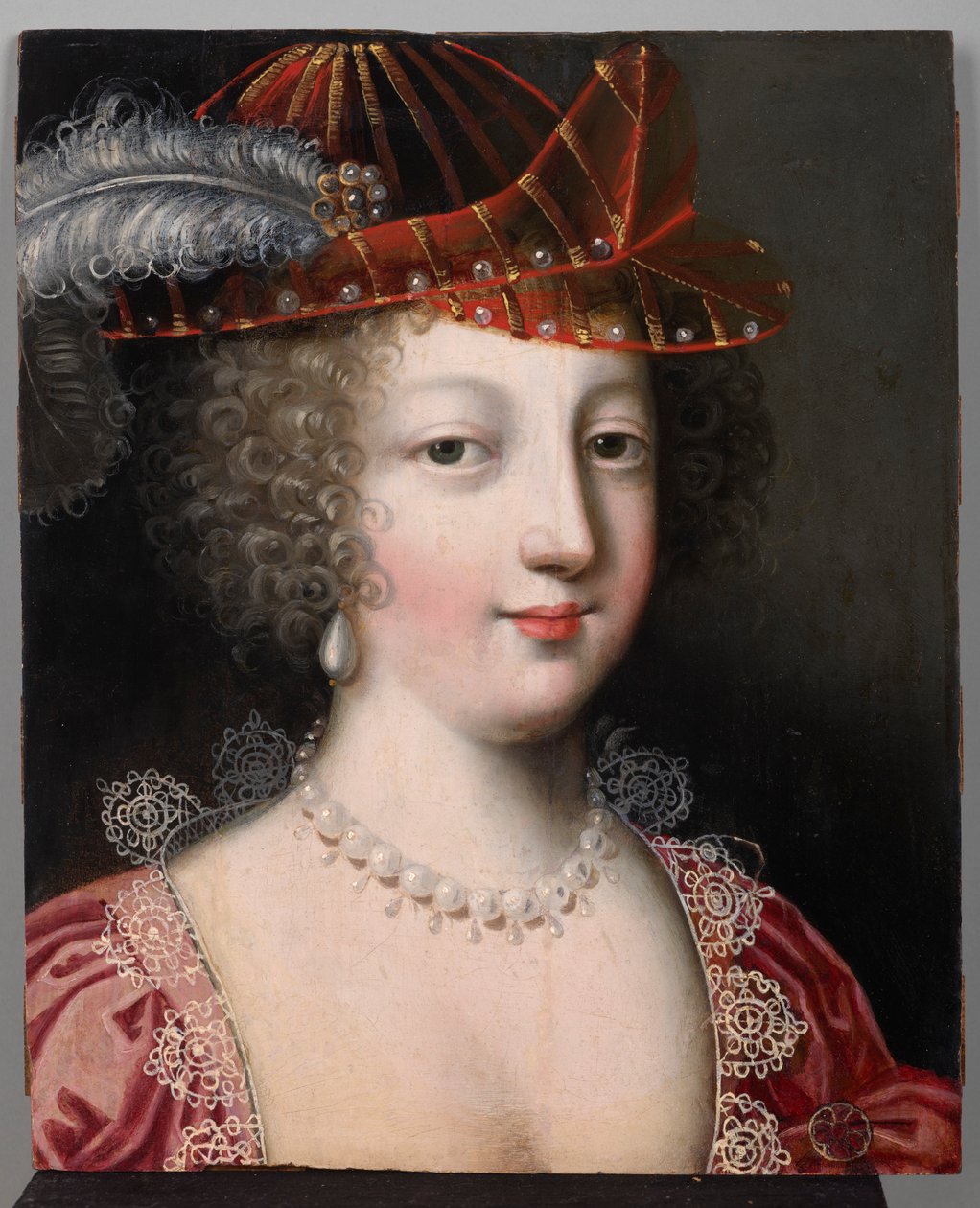 Portrét ženy v klobouku, cca 1630-40 (olej na panelu) od Claude Deruet