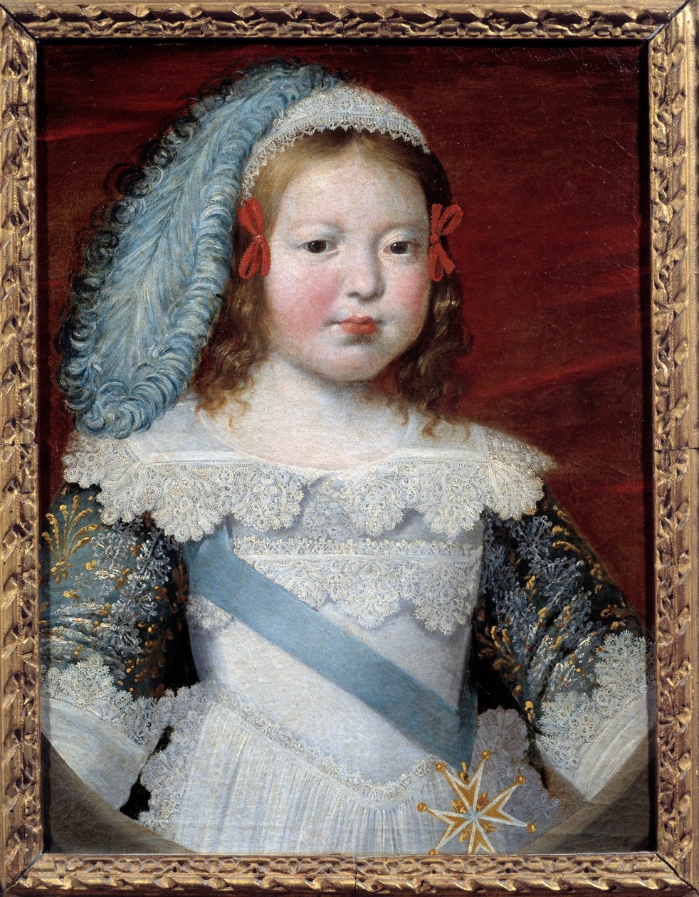 Portrét delfína, budoucího Ludvíka XIV. (1638-1715). Obraz od Clauda Derueta (1588-1662) Rozměr 0,50 x 0,39. 1641. Musee des Beaux Arts d