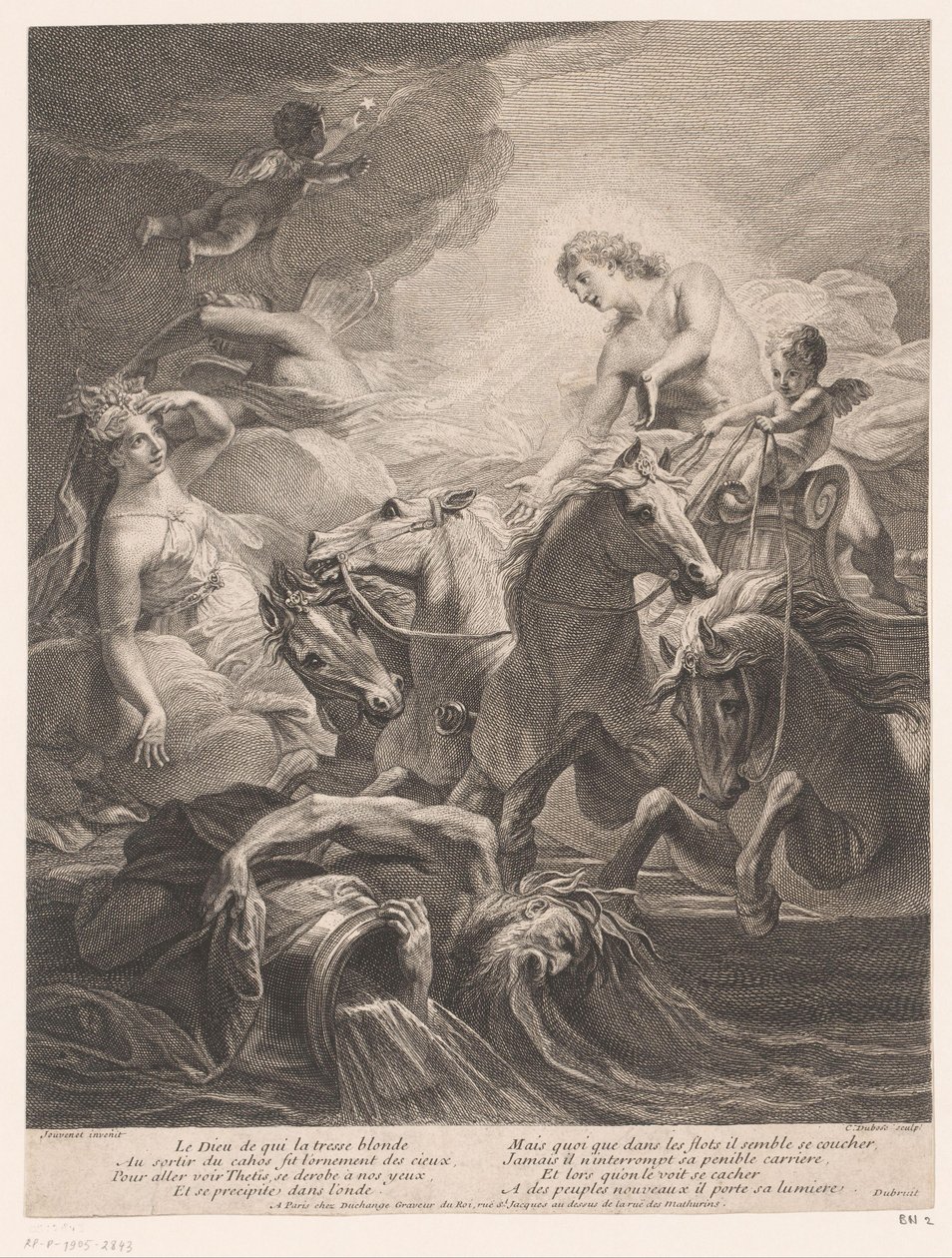 Apollo navštíví Thetis od Claude Dubosc