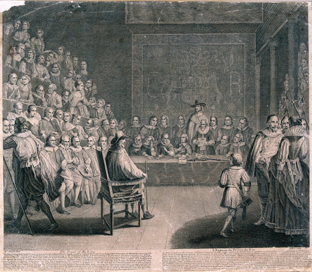 Proces s králem Karlem I., Westminsterský palác, c1725 od Claude Dubosc