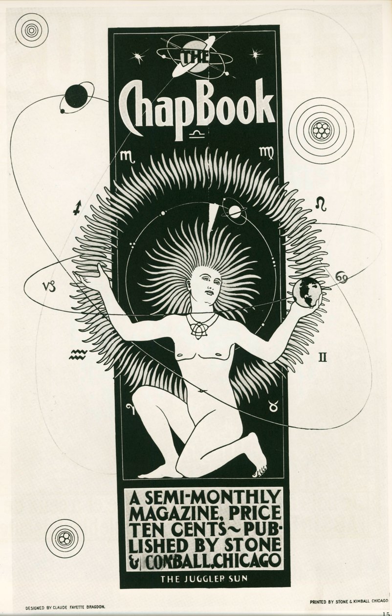 Claude F. Bragdon: The Chap Book, půlměsíčník. USA ... (litografie) od Claude Fayette Bragdon