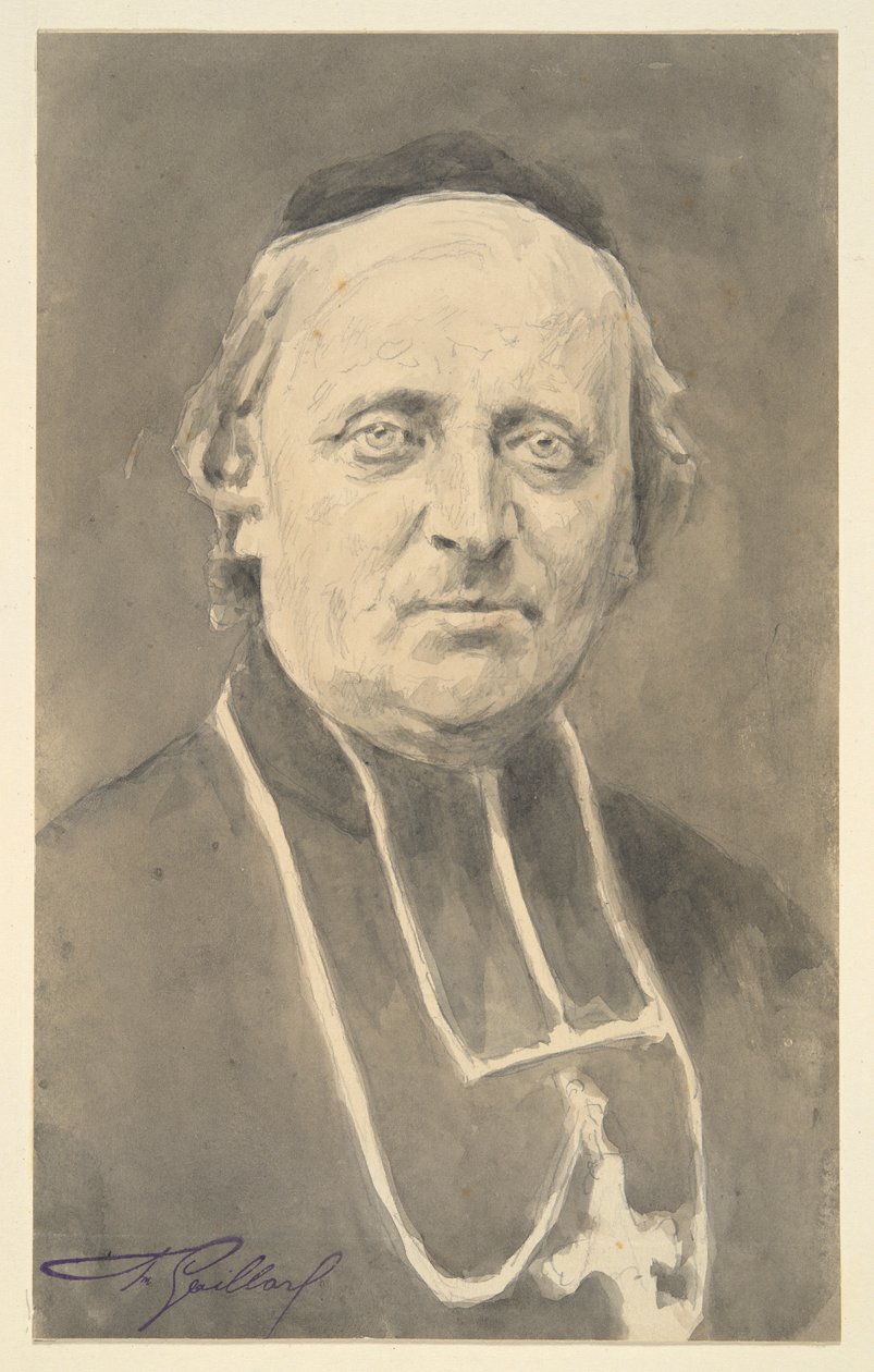 Monseigneur Felix-Arsene Billard, biskup z Carcassone od Claude Ferdinand Gaillard