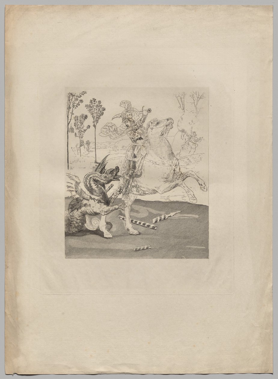 Svatý Jiří a drak (1) od Claude Ferdinand Gaillard