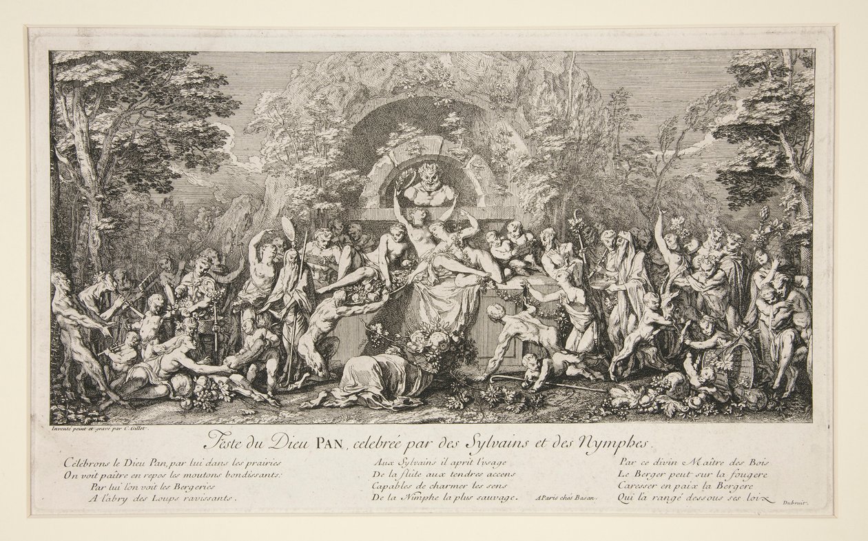 Festival boha Pana, který slaví Sylvainy a nymfy (Festival boha Pana) od Claude Gillot