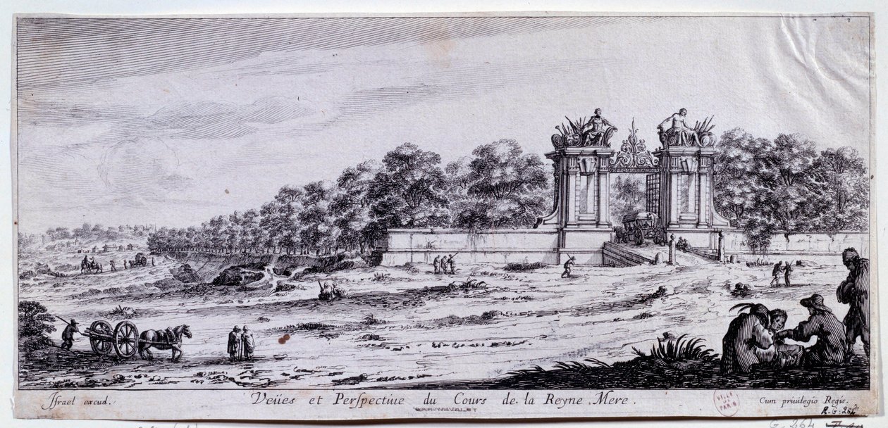 Pohled a výhled na Cours de la Reine Mere Tuto procházku vytvořila Marie de Medicis v roce 1616 poblíž Place de l
