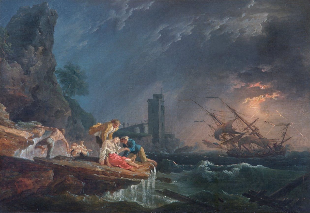 A Shipwreck, c.1760-65 (olej na plátně) od Claude Joseph (after) Vernet