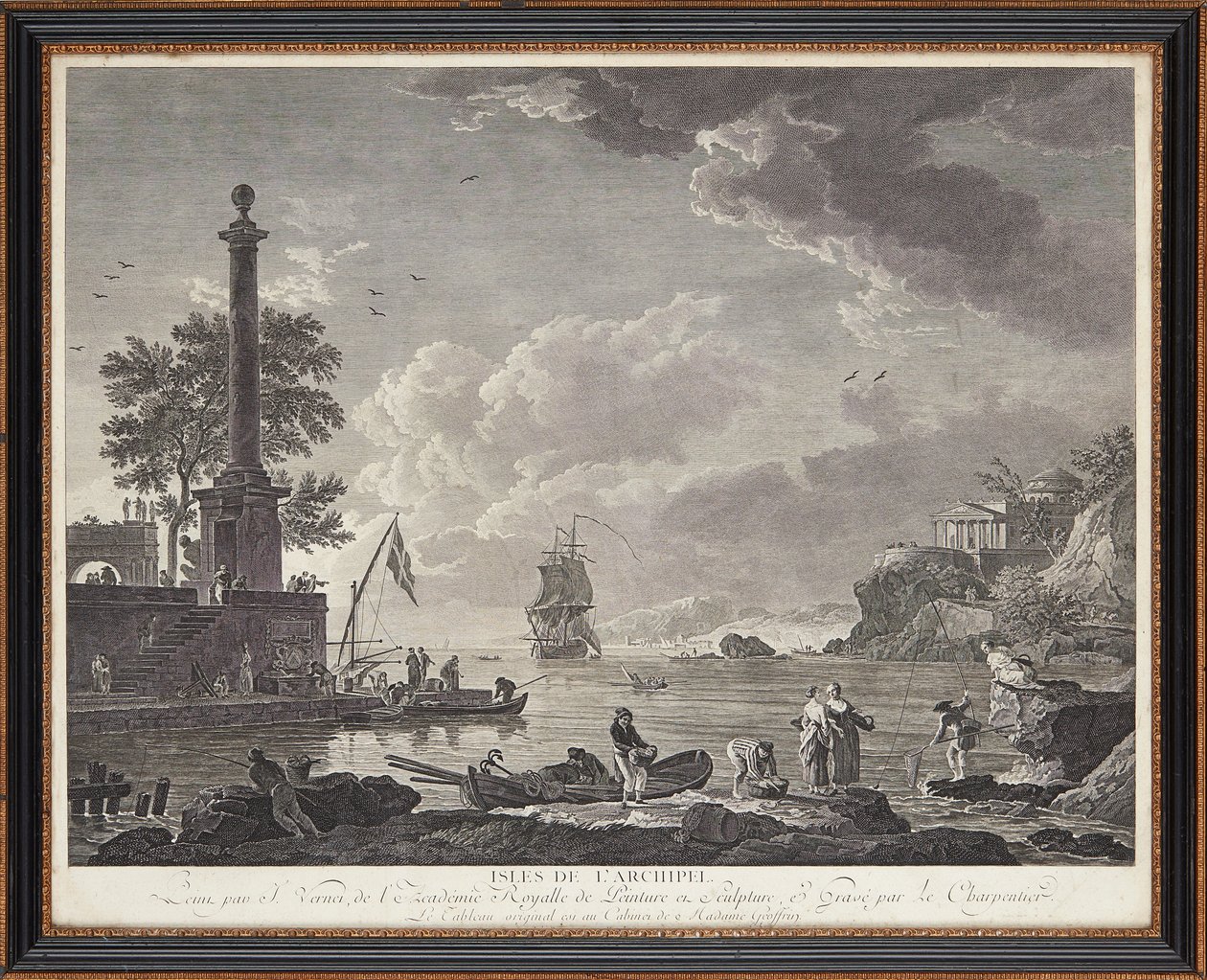 Francouzské ocelorytiny od Claude Joseph (after) Vernet
