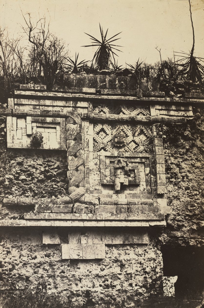 Klášter, Uxmal od Claude Joseph Désiré Charnay