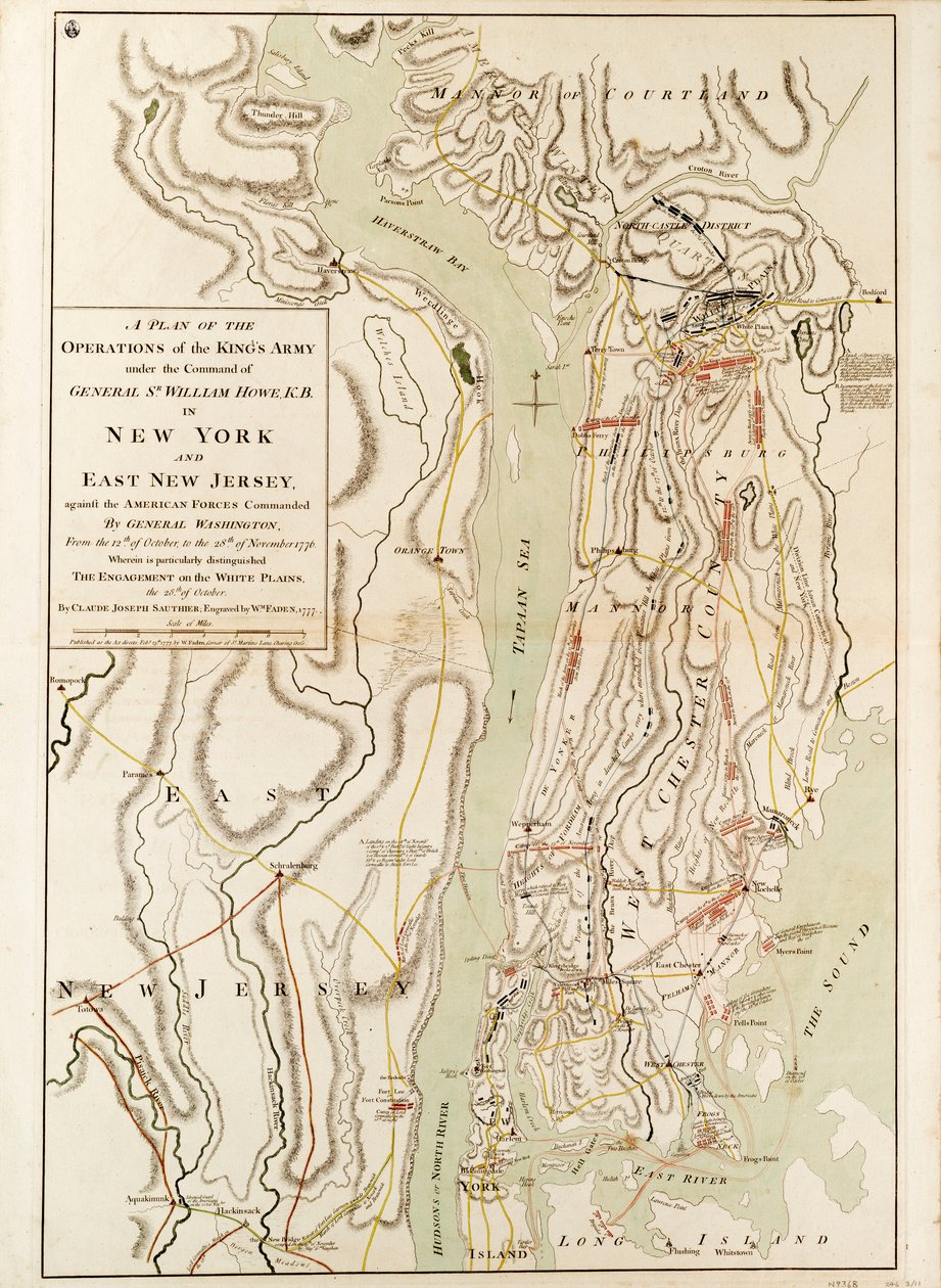 Plán operací královské armády pod velením generála s. Williama Howea KB v New Yorku. od Claude Joseph Sauthier