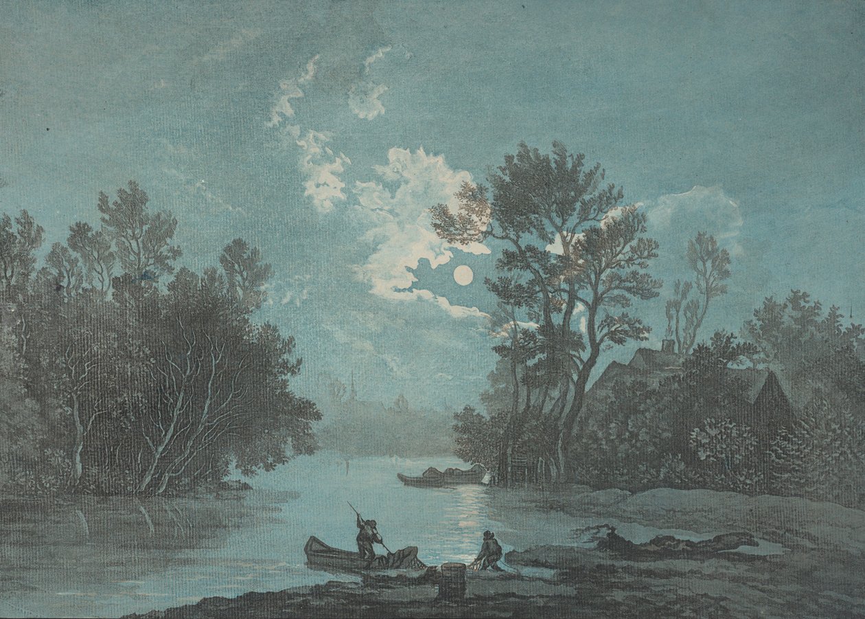 Fishermen by Moonlight, ca. 1750-1800. od Claude Joseph Vernet
