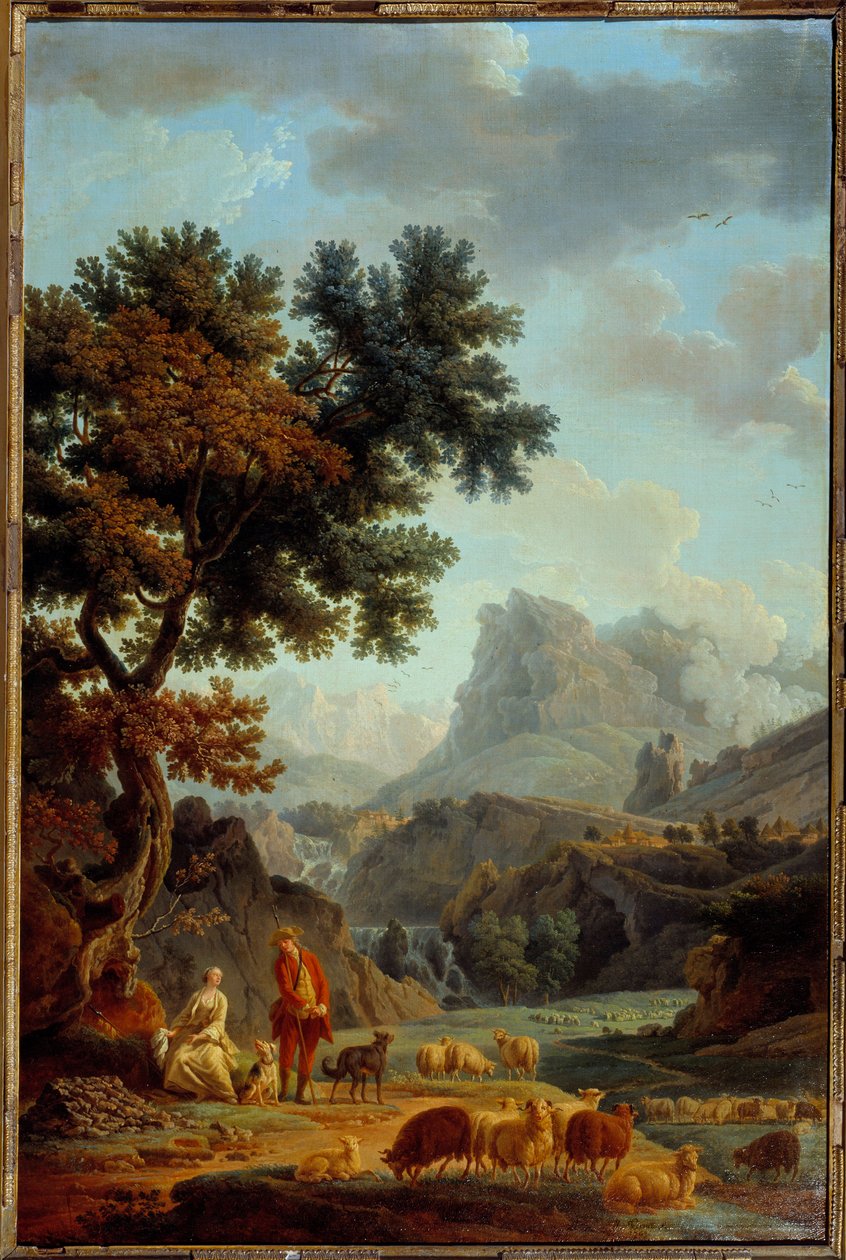 La bergere des Alpes Malba od Josepha Verneta od Claude Joseph Vernet
