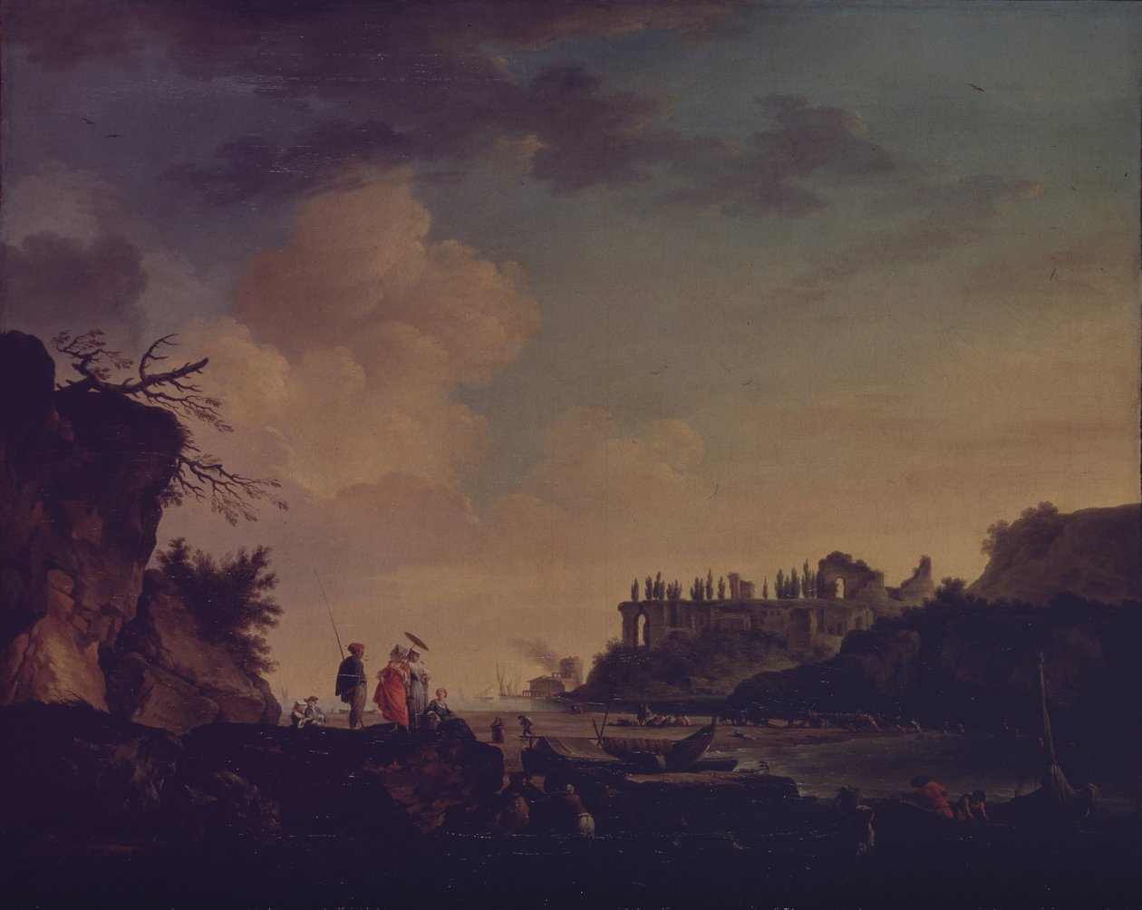 Ruiny poblíž ústí řeky, 1748 od Claude Joseph Vernet