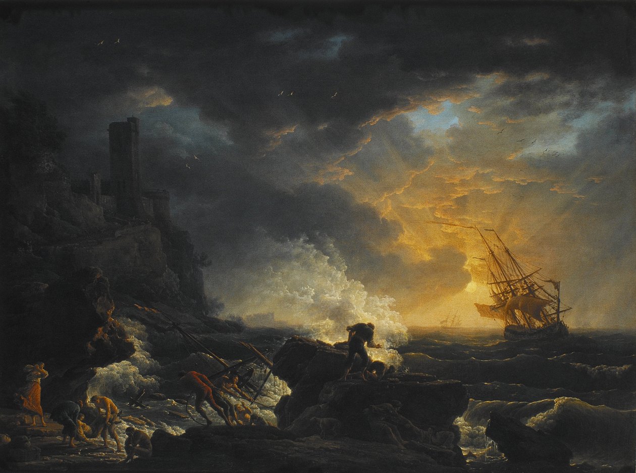 Vrak lodi, druhá polovina 18. století. od Claude Joseph Vernet