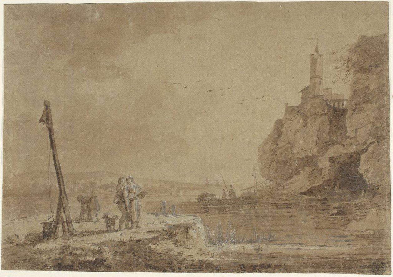 Malý přístav pod útesy od Claude Joseph Vernet