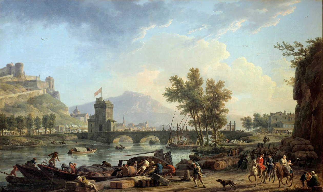 The Approaches of a Drill in 1774 Malba Josepha Verneta (1714-1789) 1774 Rozm. 0,97x1,62 m Montpellier, Musee Fabre od Claude Joseph Vernet
