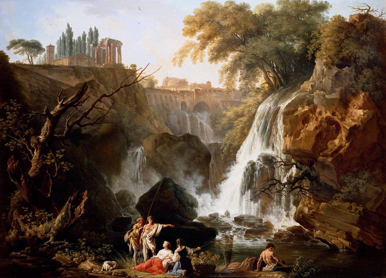 Kaskáda v Tivoli od Claude Joseph Vernet