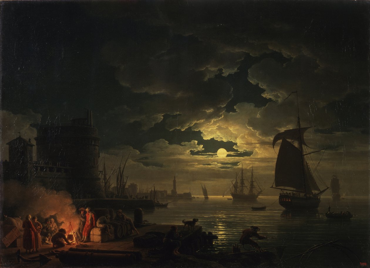 Přístav Palermo v měsíčním světle, 1769 od Claude Joseph Vernet