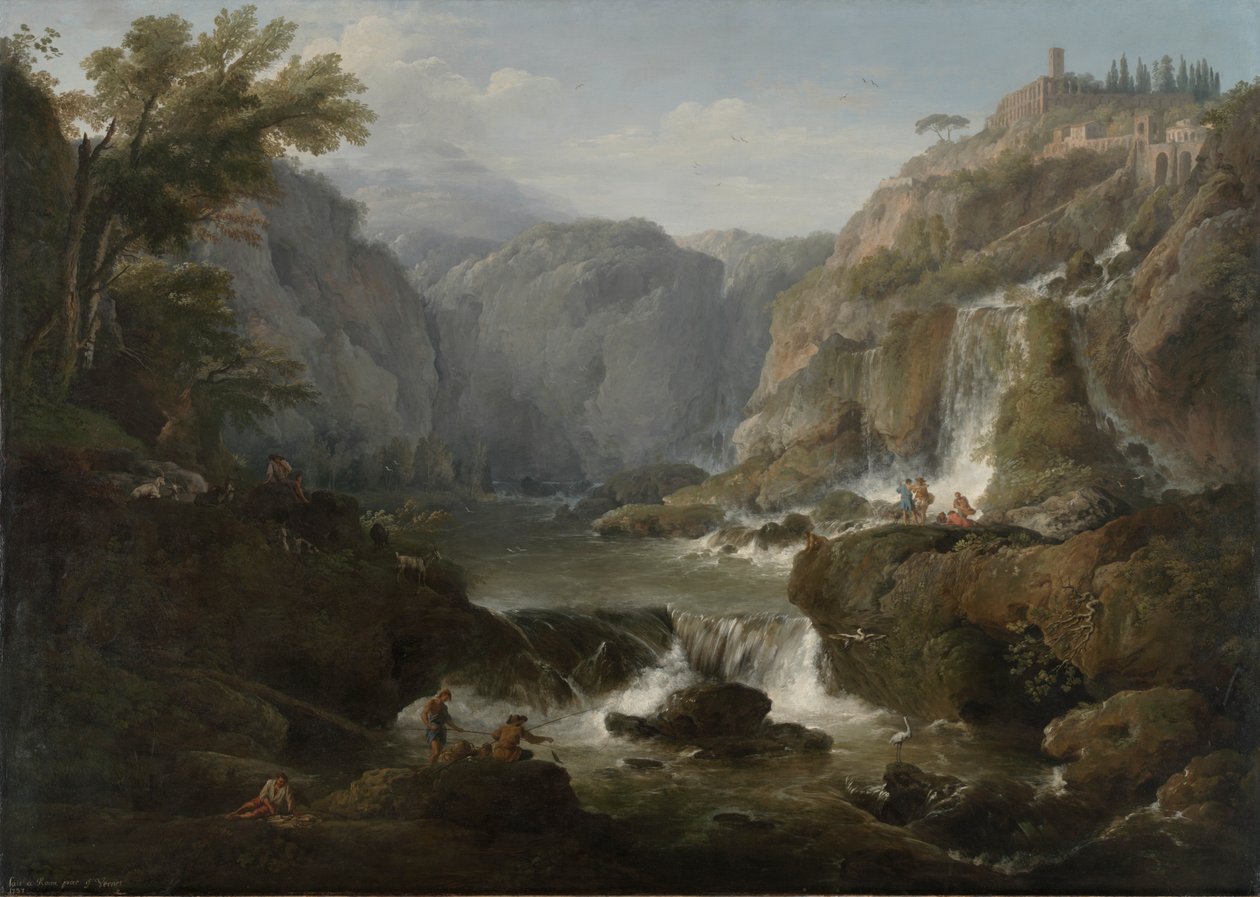 Vodopády v Tivoli od Claude Joseph Vernet