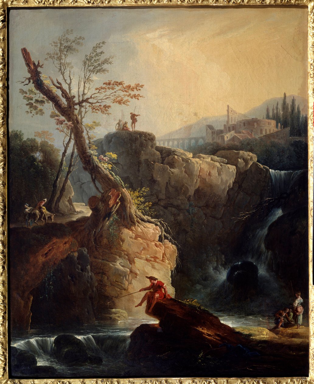 Vodopád Malba Josepha Verneta (1714-1789) 1773 Ne. 0,75x0,6 m Rouen, Musee des Beaux Arts. od Claude Joseph Vernet
