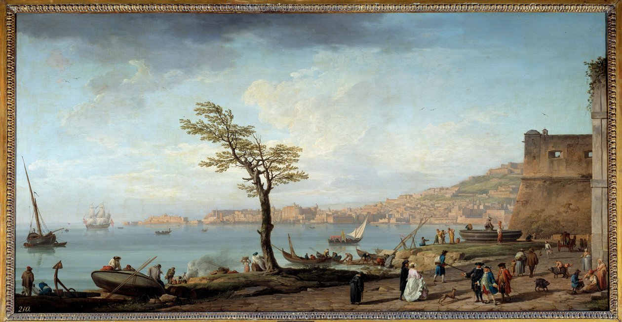 Pohled na Neapolský záliv. Obraz od Josepha Verneta (1714-1789) od Claude Joseph Vernet