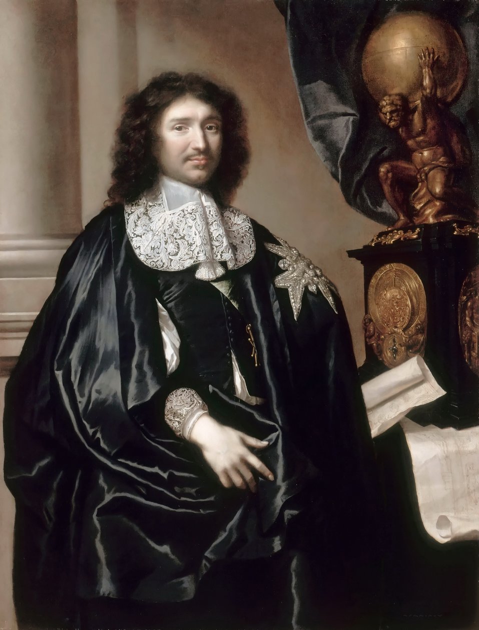 Portrét Jean-Baptiste Colberta 1619-1683 od Claude Lefebvre