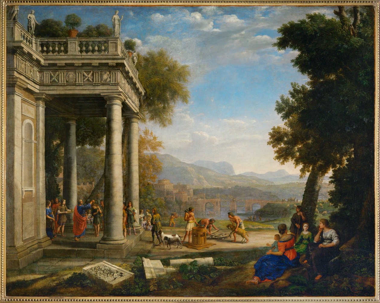 David sacre roi par Samuel - David korunovaný Samuelem... od Claude Lorrain (1600 82)