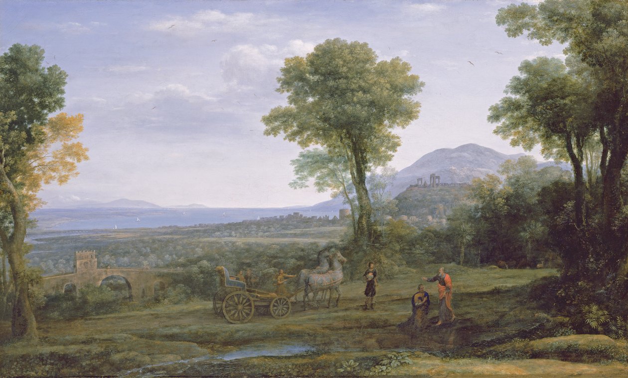 Krajina se svatým Filipem křtícím eunucha od Claude Lorrain (1600 82)