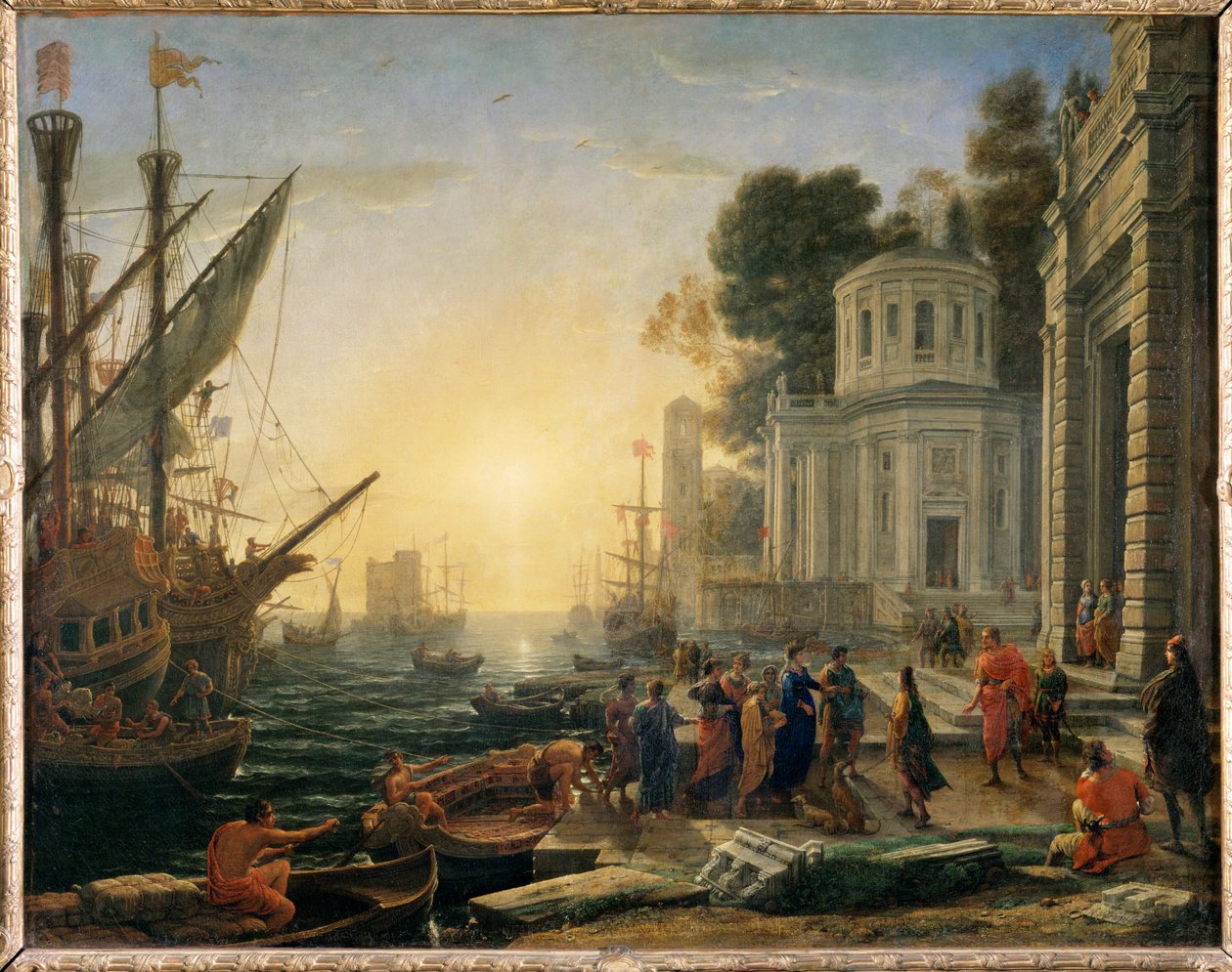 Kleopatřino přistání v Tarsu, kde se setkala s ... od Claude Lorrain (1600 82)
