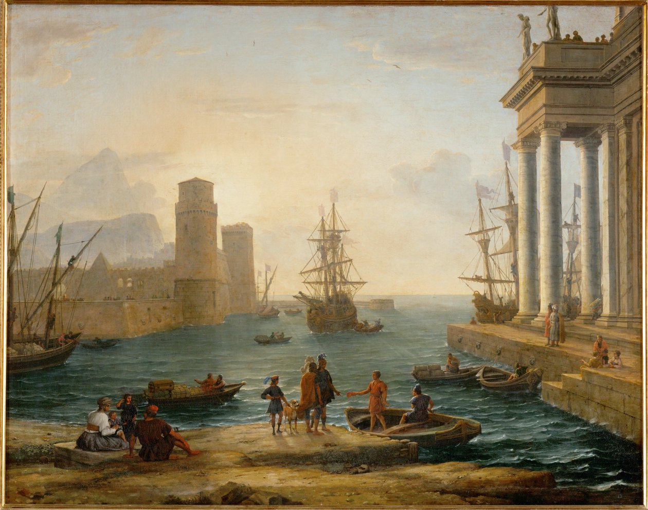 Port de mer, effet de brume Přístav s mlhou... od Claude Lorrain (1600-82)