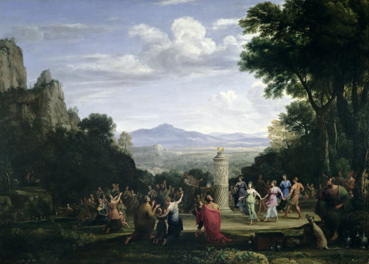 Klanění zlatého telete od Claude Lorrain (1600 82)