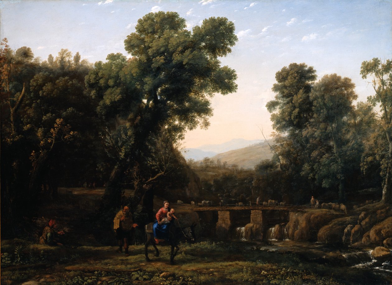 Útěk do Egypta (olej na plátně) od Claude Lorrain (1600 82)