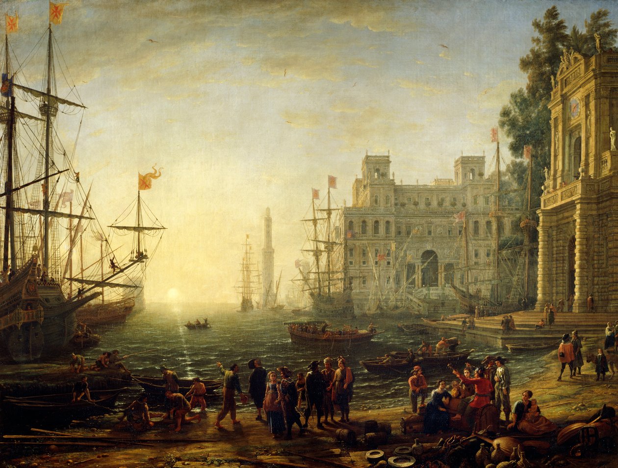 Přístav s Villa Medici od Claude Lorrain