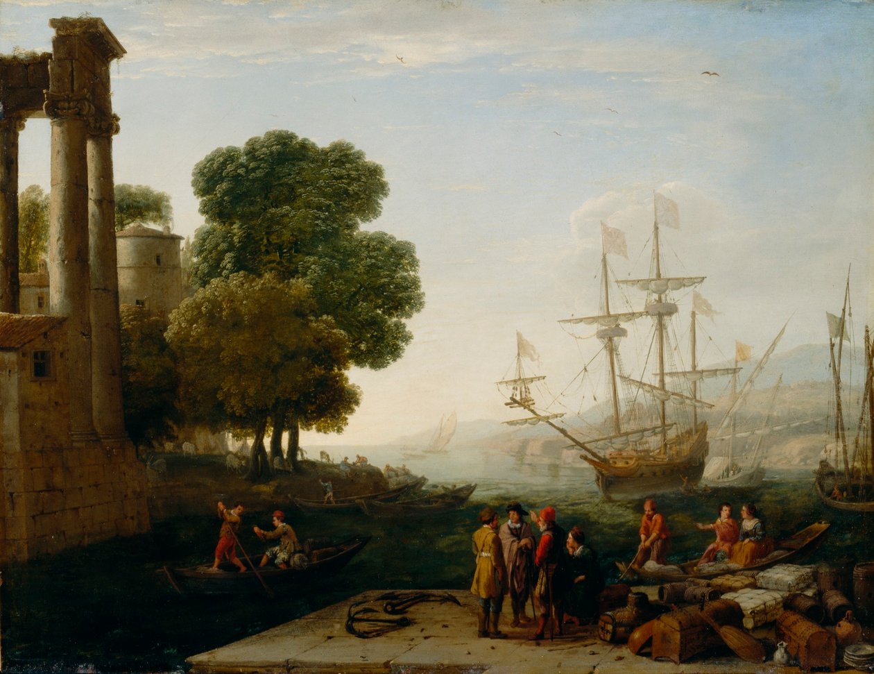 Přístav při západu slunce od Claude Lorrain