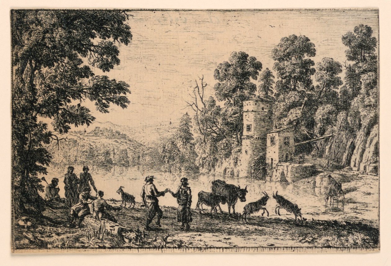 Tanec na břehu řeky od Claude Lorrain