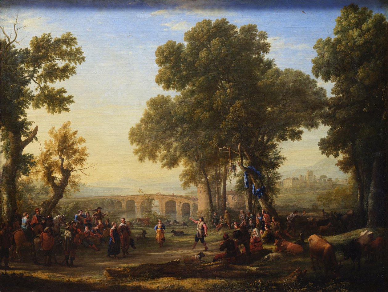 Francouzsky: La Fête villageoise Village Fête od Claude Lorrain