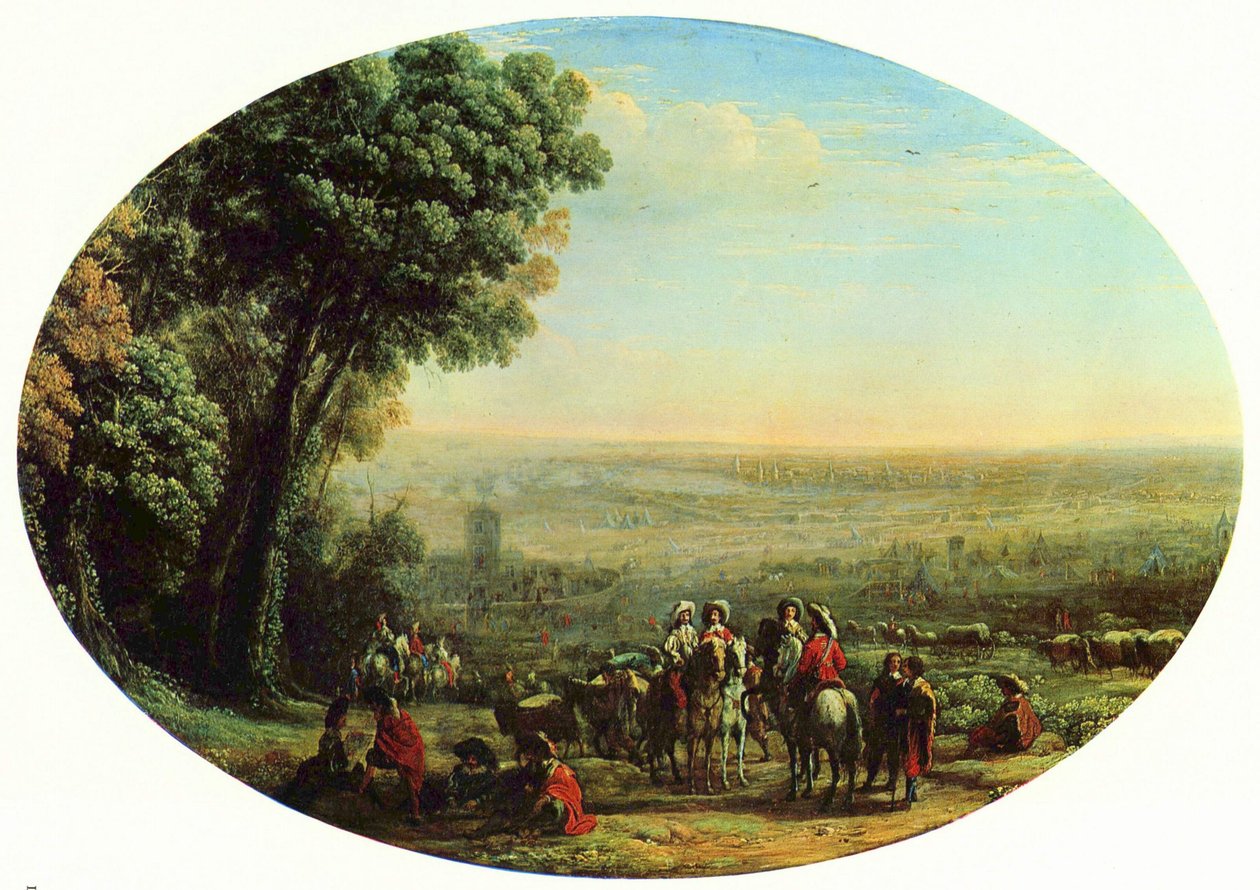 Francouzsky: Siège de la Rochelle par Louis XIII Obléhání La Rochelle Ludvíkem XIII., 1628 od Claude Lorrain