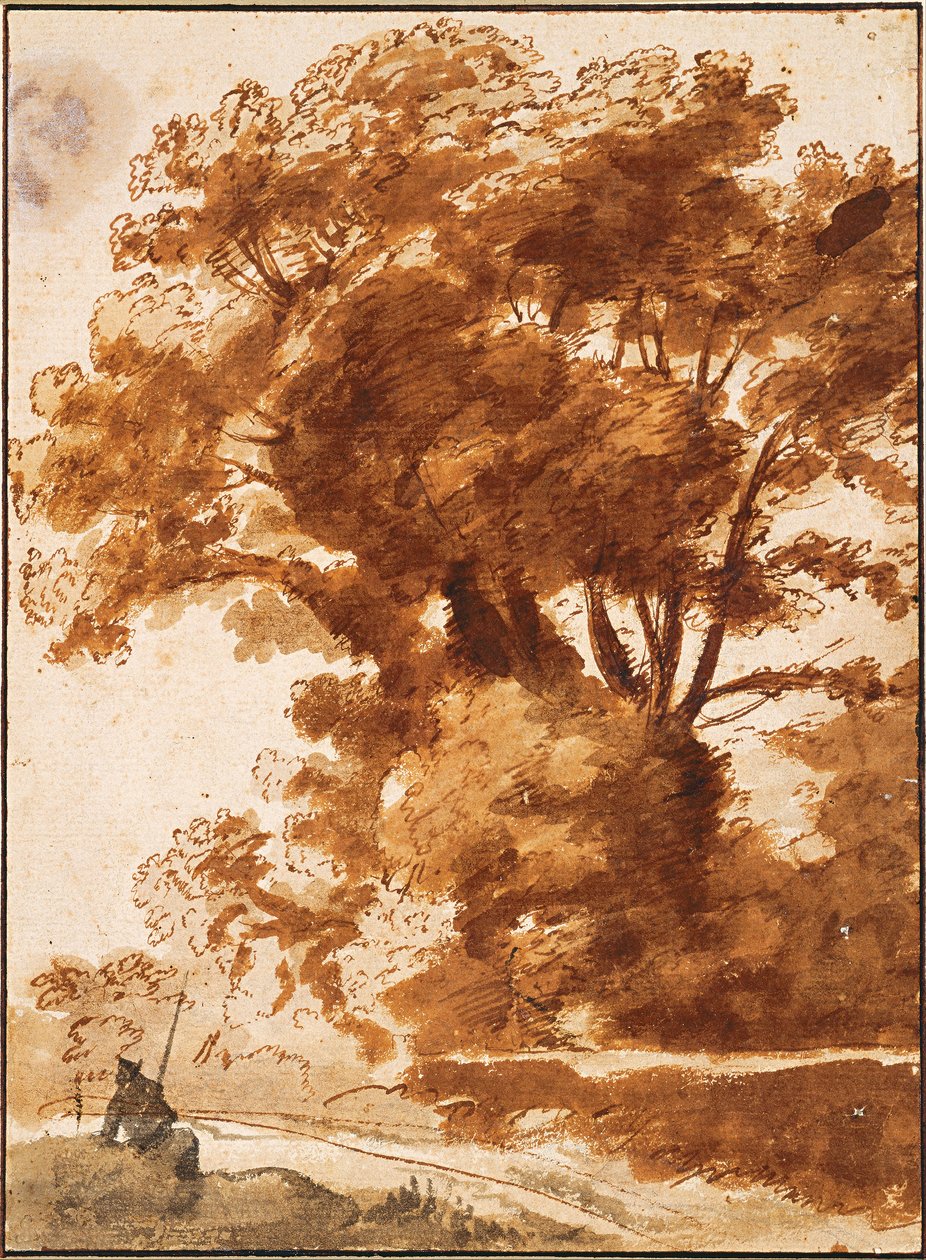 Skupina stromů a odpočívající ovce od Claude Lorrain