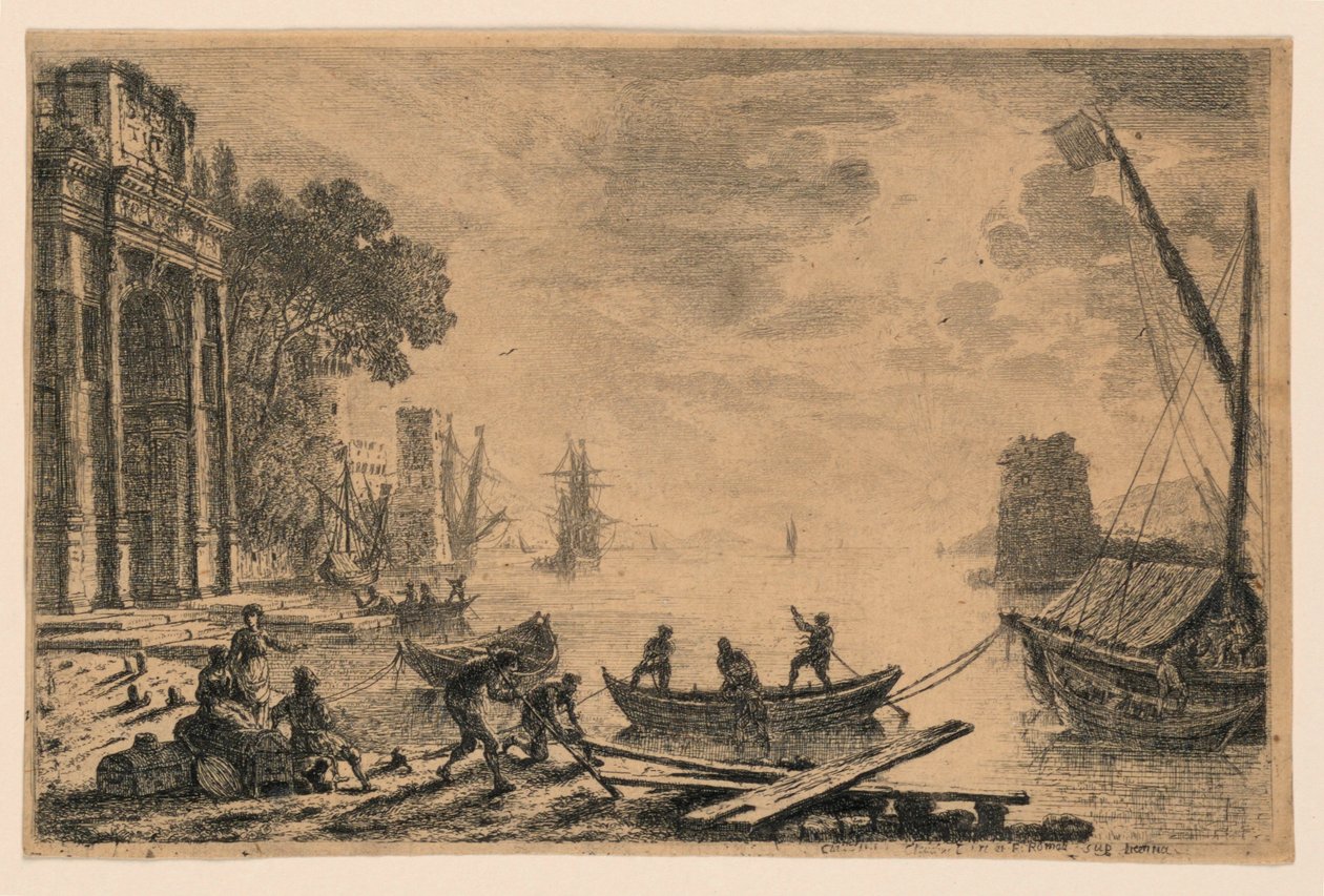 Přístavní scéna od Claude Lorrain