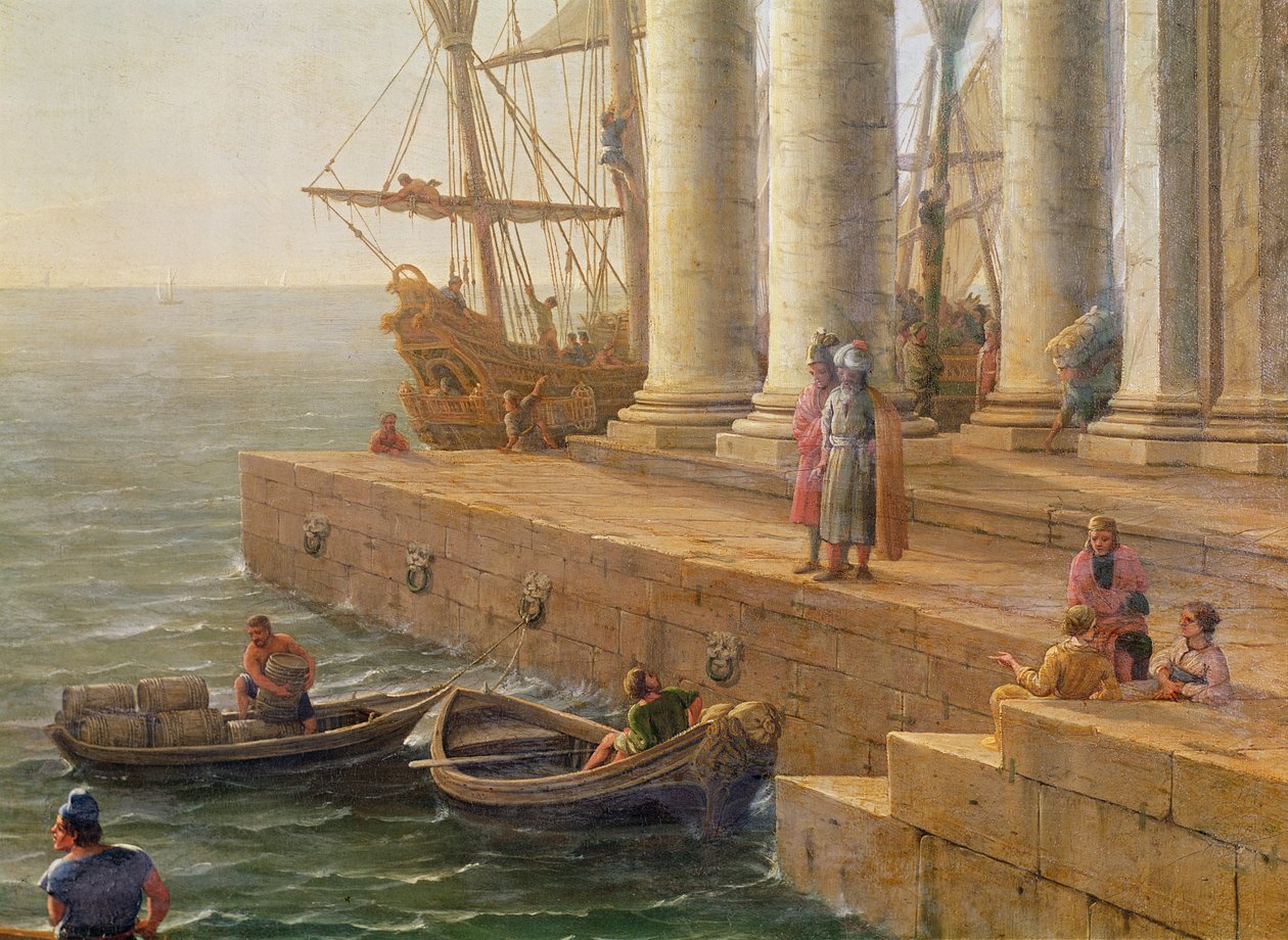Scéna z přístavu, detail z 