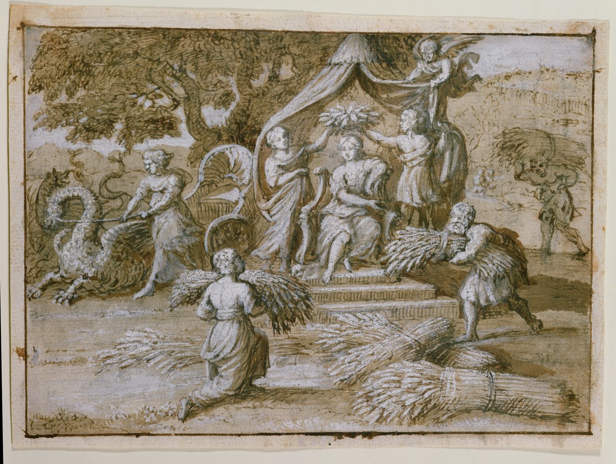 Pocta Ceres (inkoust na papíře) od Claude Lorrain