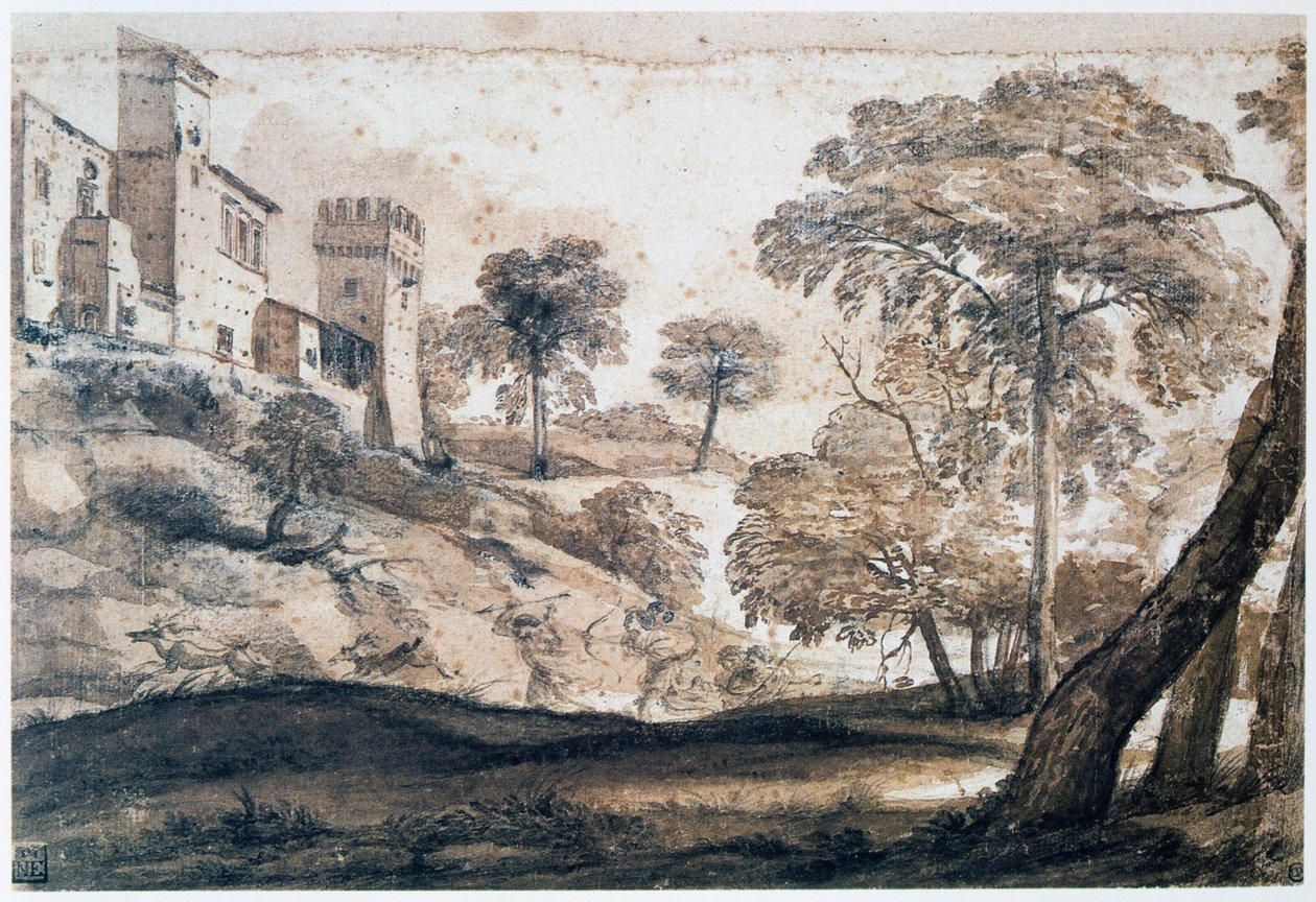 Lov jelenů, polovina konce 17. století od Claude Lorrain