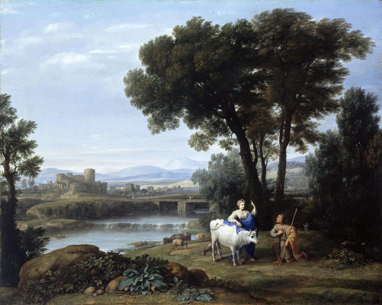 Juno svěřuje Io do péče Arga od Claude Lorrain
